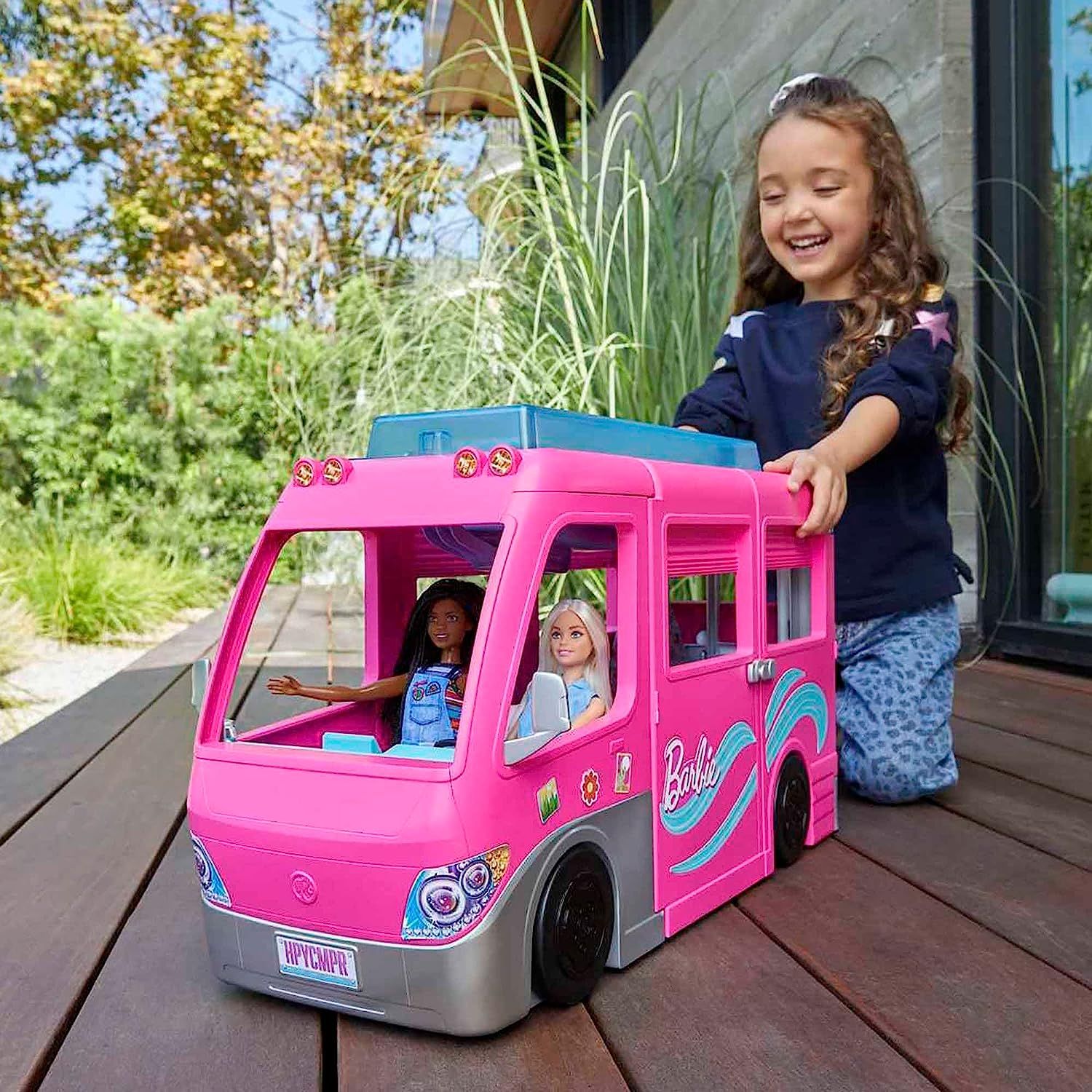 Barbie Dream Camper Vehicle Playset, Multicolor (HCD46) (4. Dream