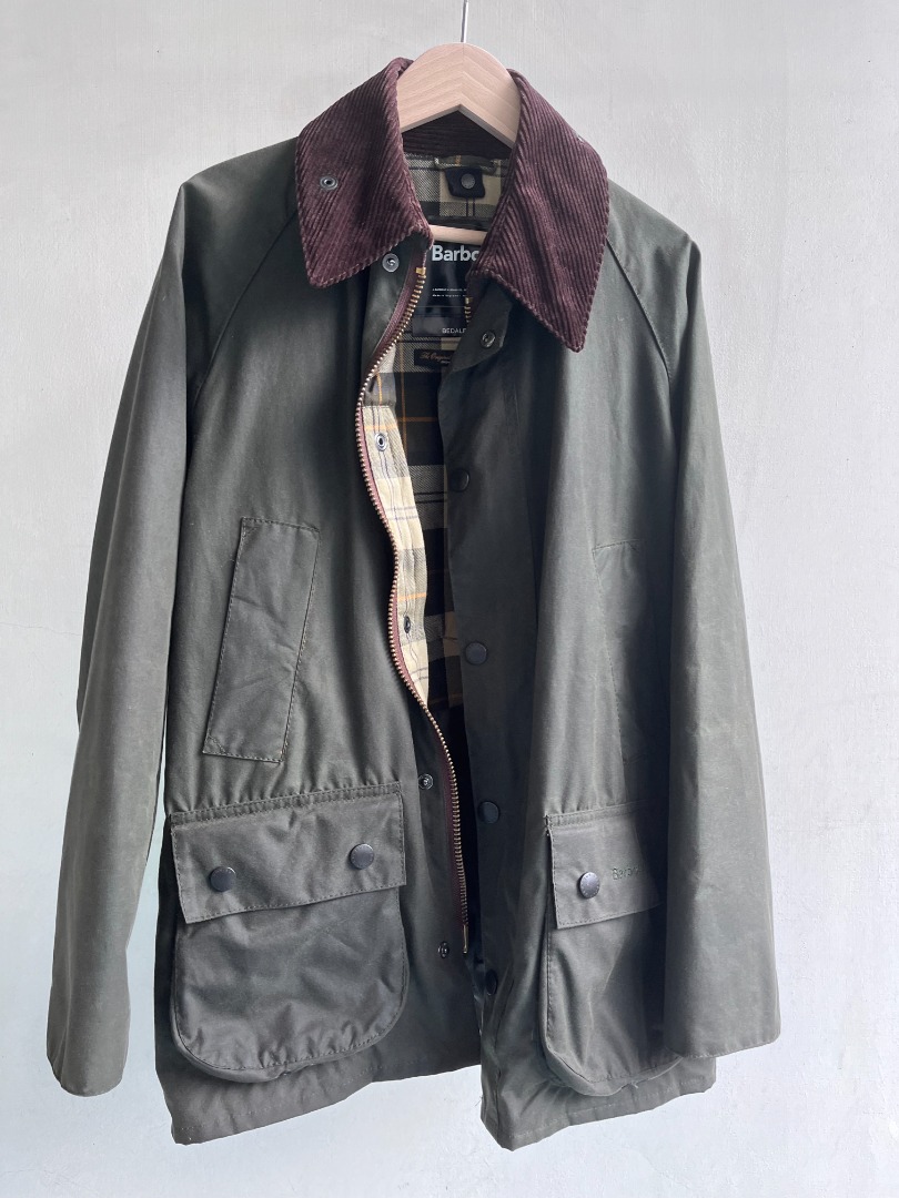 Barbour Bedale wax jacket sage油布夾克橄欖綠SIZE：36, 他的時尚