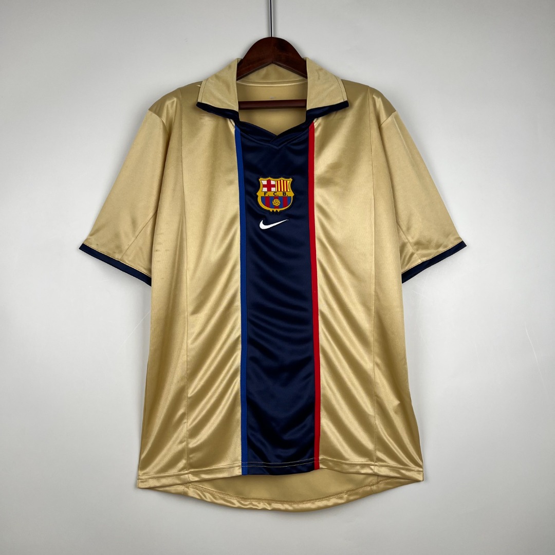 Barcelona 2002 Retro Kit Men s Fashion Tops Sets Tshirts