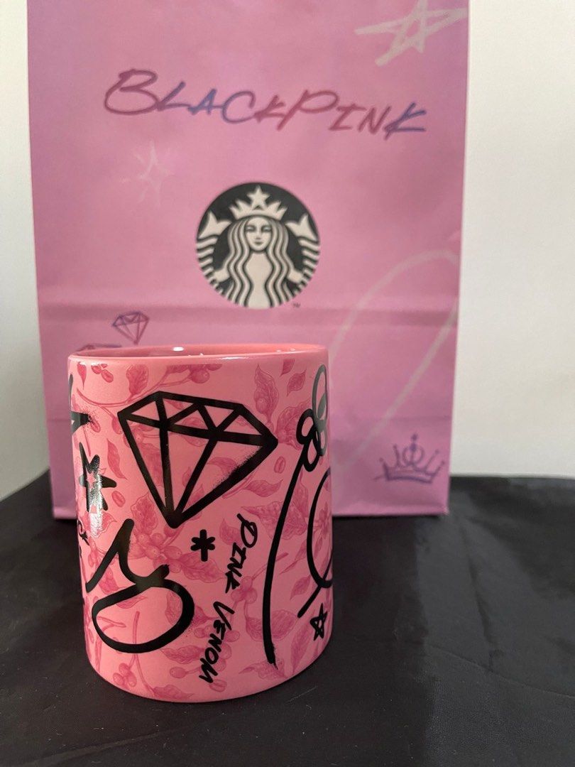 BLACKPINK + Starbucks Doodle Mug 12oz (Category: Coffee & Tea Tableware) located in Quezon City. Submitted by 14iamney (Listing ID 1246491518, Image 3). Description: limited edition BLACKPINK + Starbucks Doodle Mug 12oz fixed at ₱1.995 Meet Up (Quezon City, La Loma Area Only).