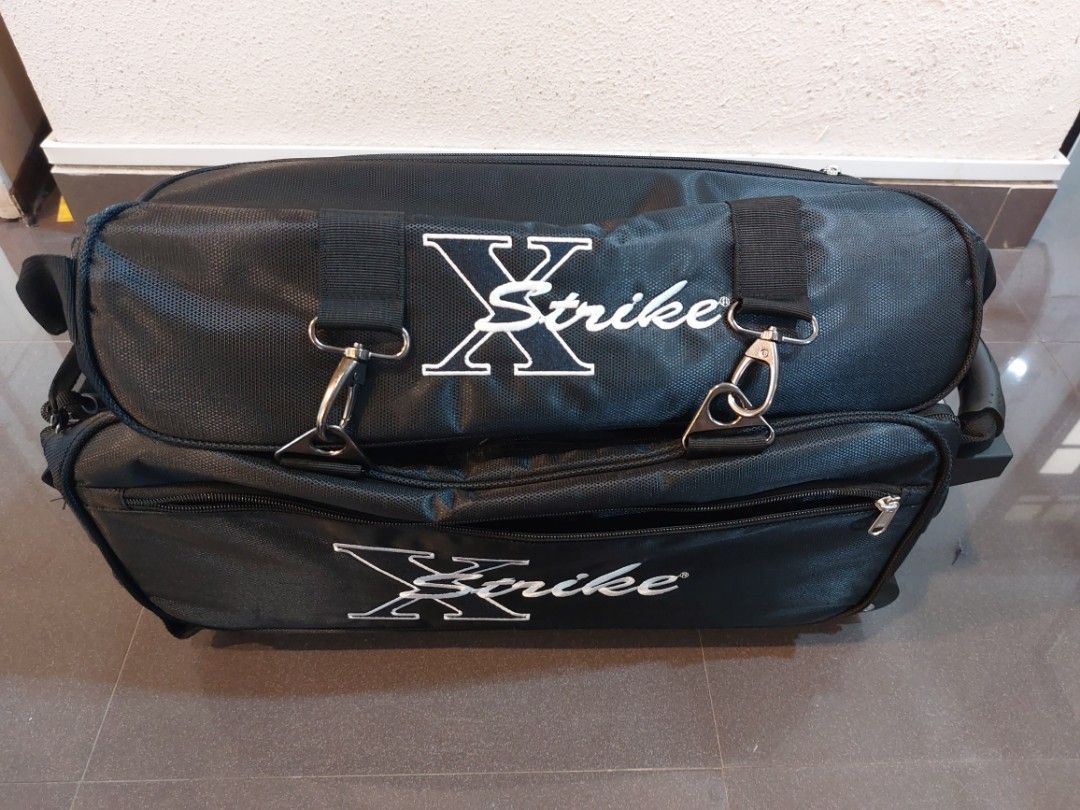 Bowling 2 Ball Bag with retractable handle, Sports Equipment, Sports