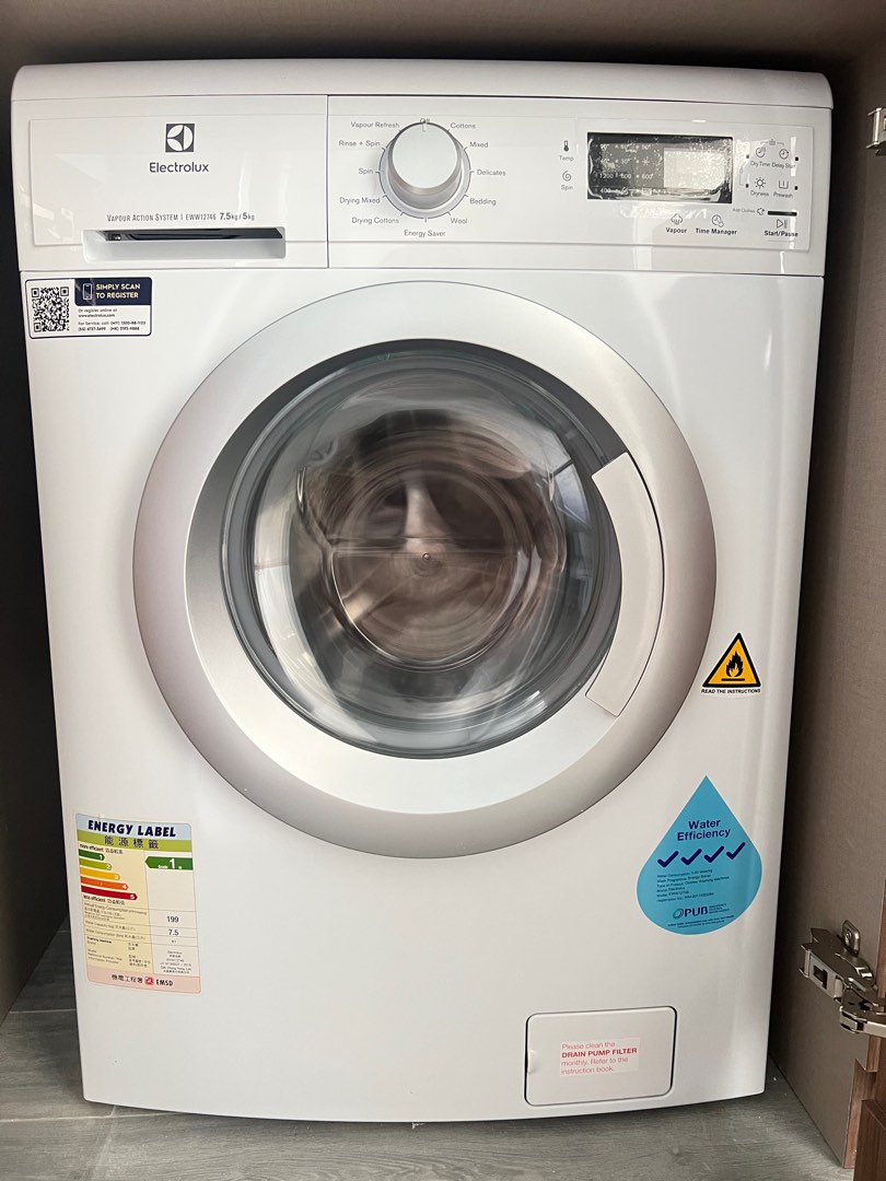 Brand new Electrolux Washing Machine 7.5kg/5kg Washer Dryer Vapor
