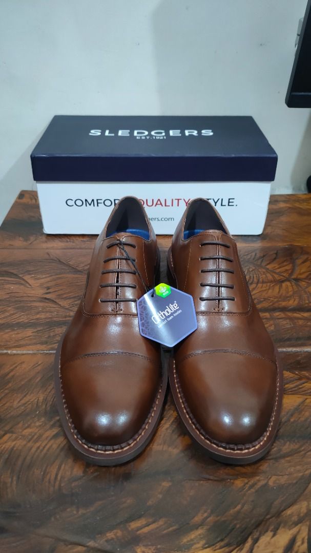 (Brand New) Sledgers Brown Mens Oxford Shoes, Men's Fashion, Footwear