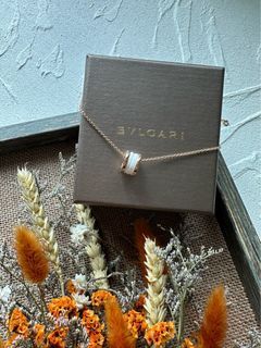 Bvlgari B Zero 1 Necklace Rose Gold with White Ceramic