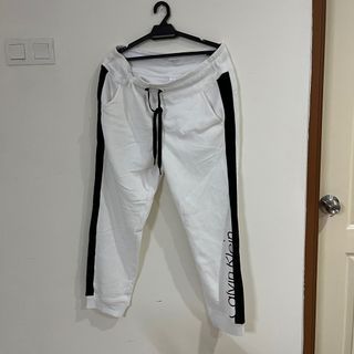 CALVIN KLEIN PERFORMANCE (Size XL) Sweatpants/Joggers Black & White Stripes