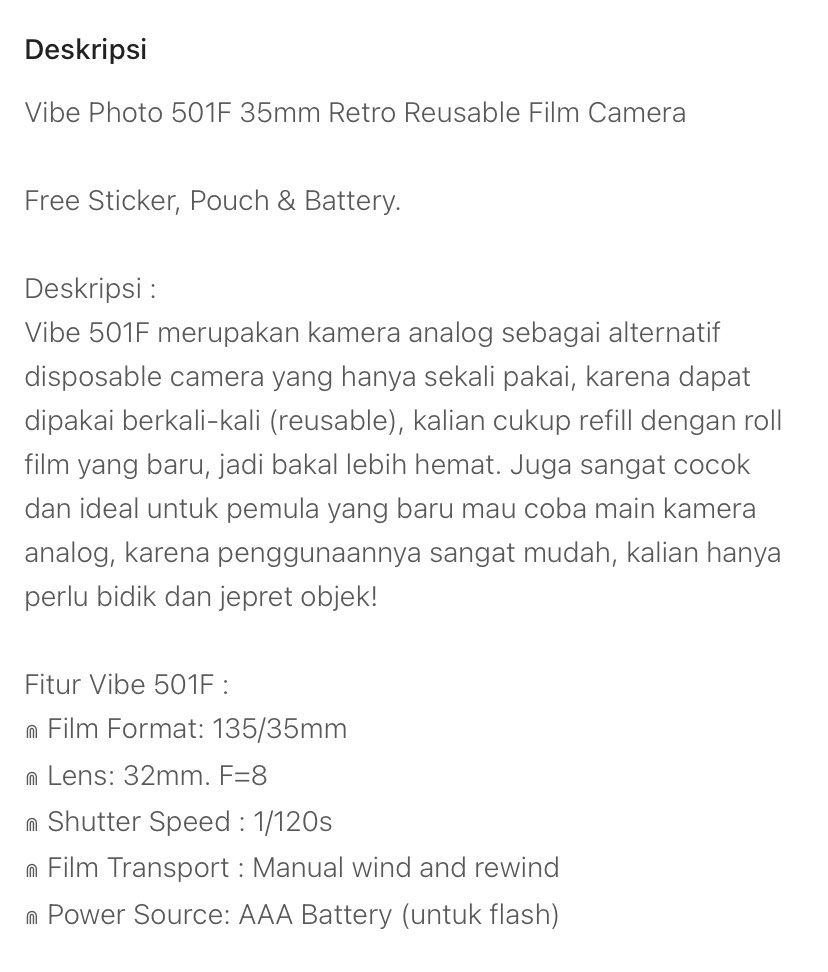 camera analog on Carousell