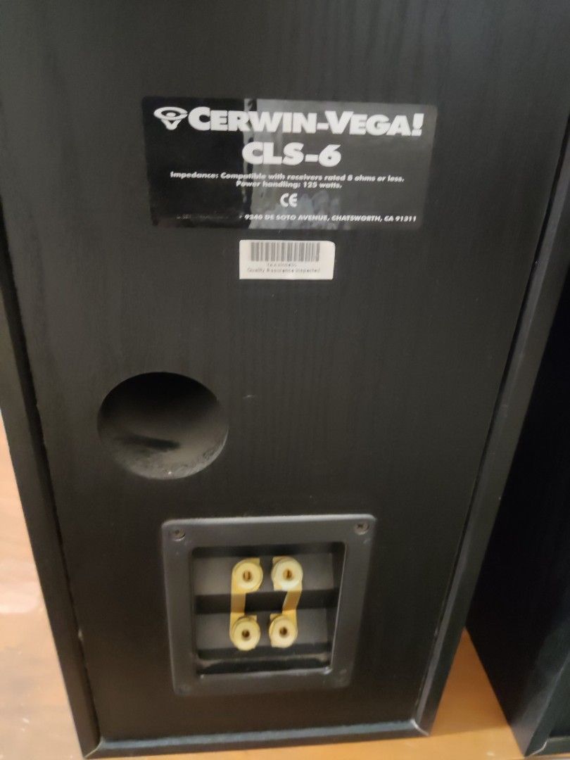 Cerwin Vega Home Audio CLS 6 Bookshelf Speakers Black Audio