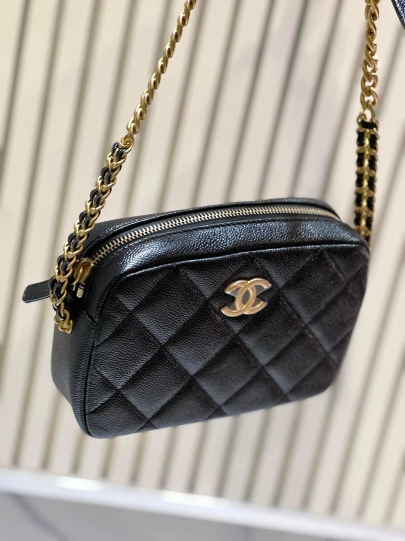 Chanel Camera Bag Black Caviar Aghw, Luxury, Bags & Wallets on