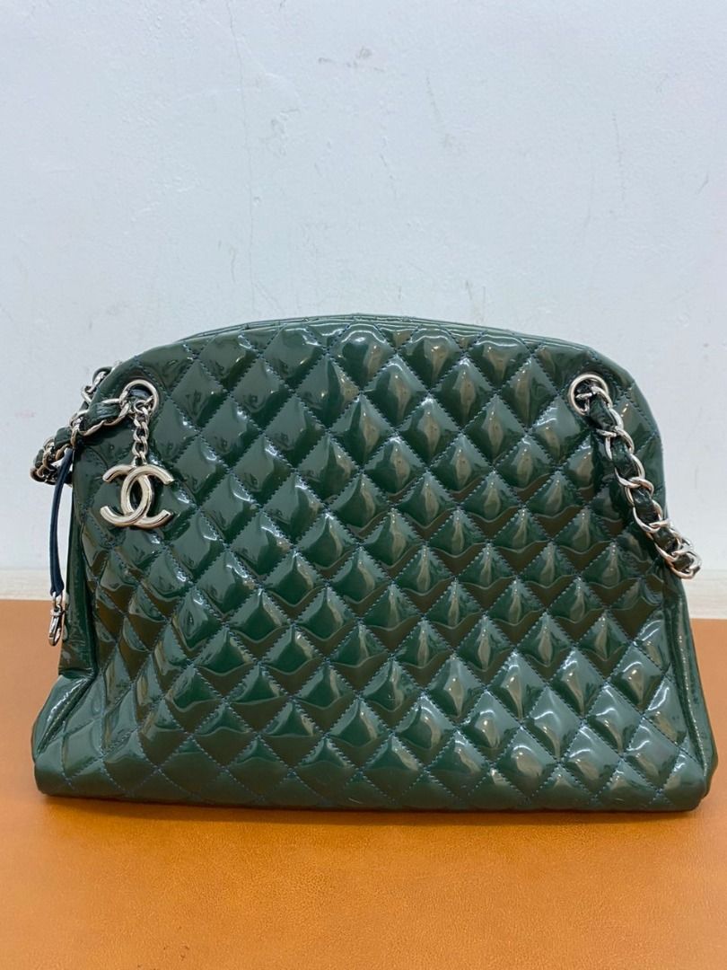 CHANEL, Bags, Beautiful Chanel Mademoiselle Black Quilted Patent Leather  Bag