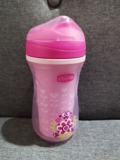 Chicco rim spout trainer sippy cup (pink)