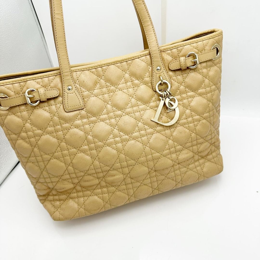Dior Panarea Yellow Canvas Tote Bag (Pre-Owned)