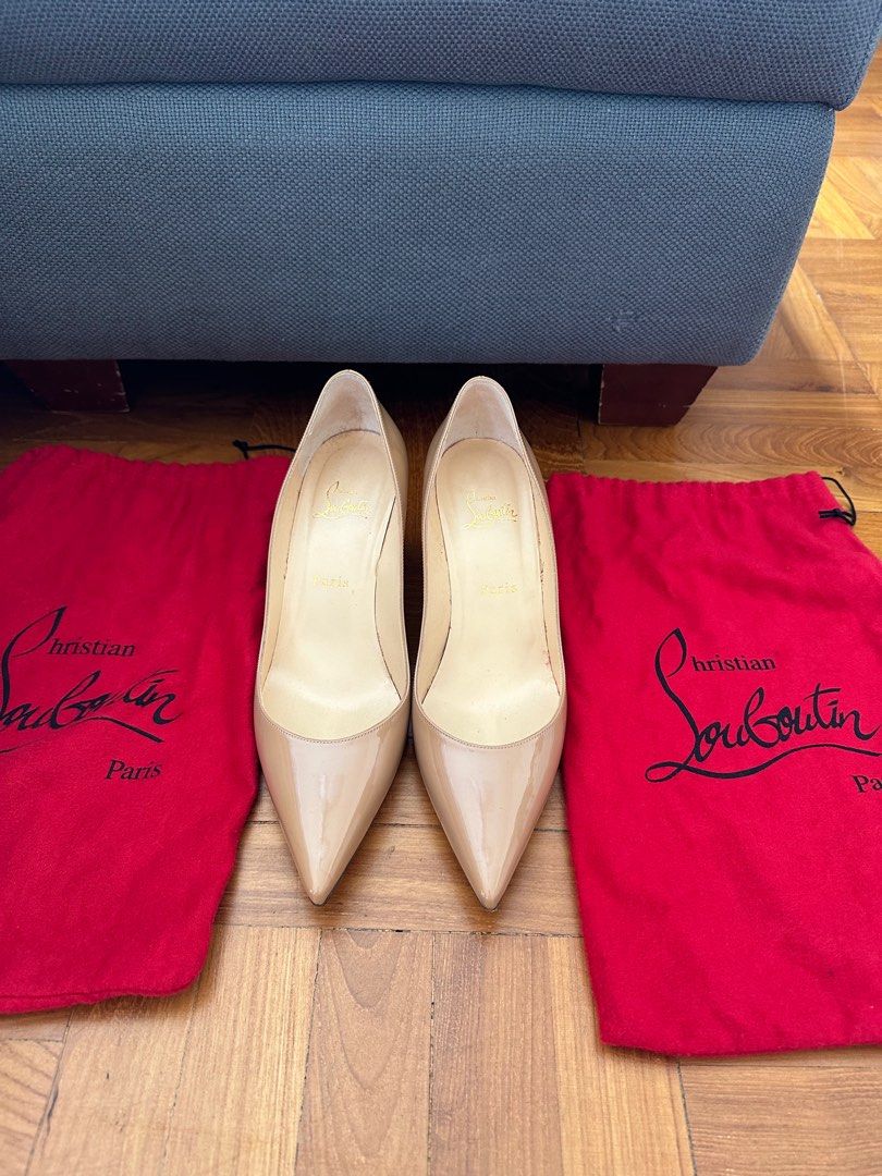 Christian louboutin nude patent on sale