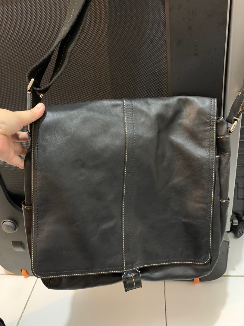 COACH leather messenger bag authentic on Carousell