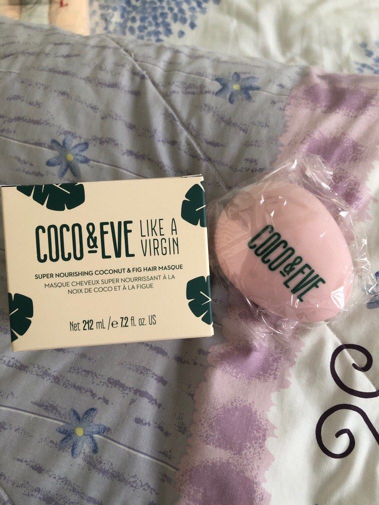 Coco & Eve coconut & fig hair masquie and detangler brush, Beauty