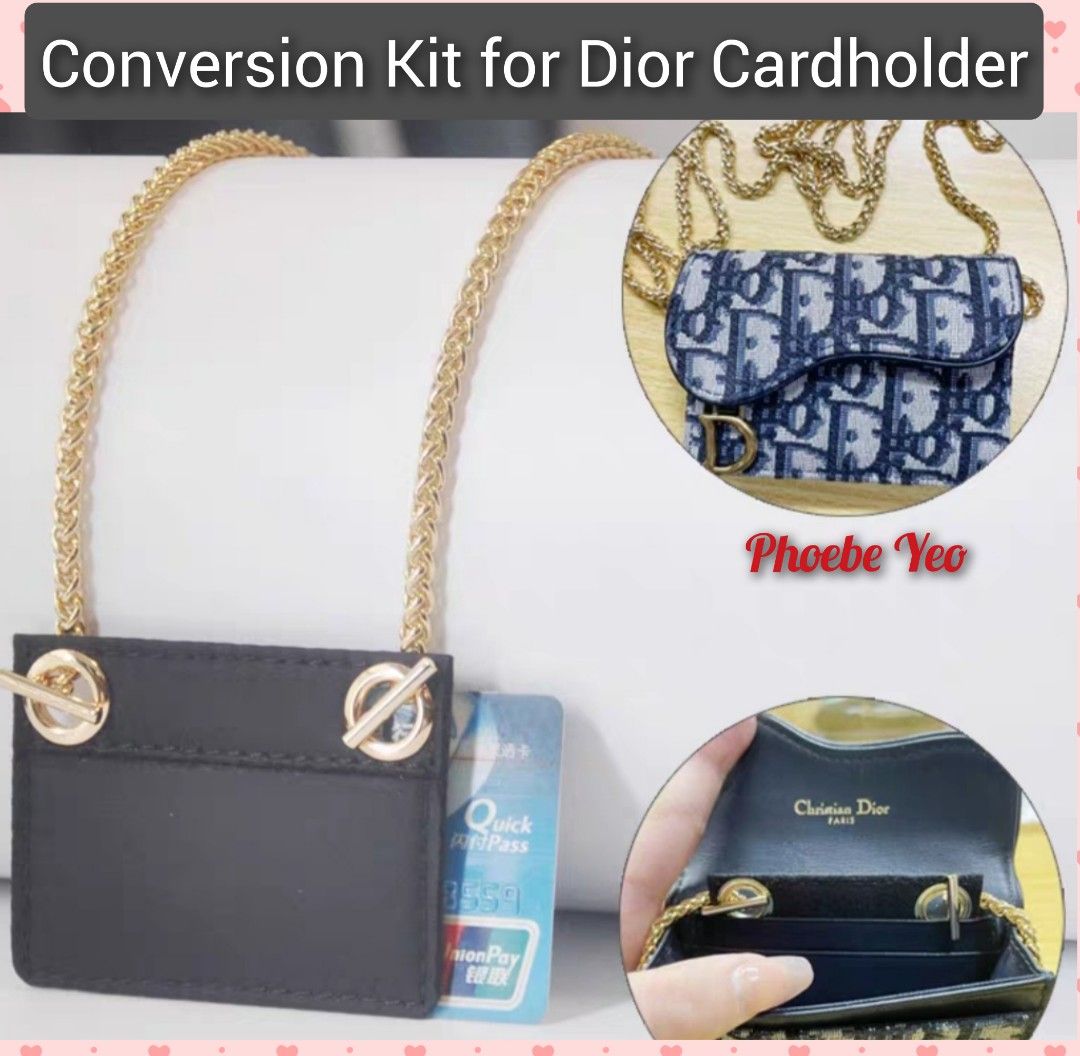 Dio Wallet Cardholder Conversion Kit felt Insert & Chain 