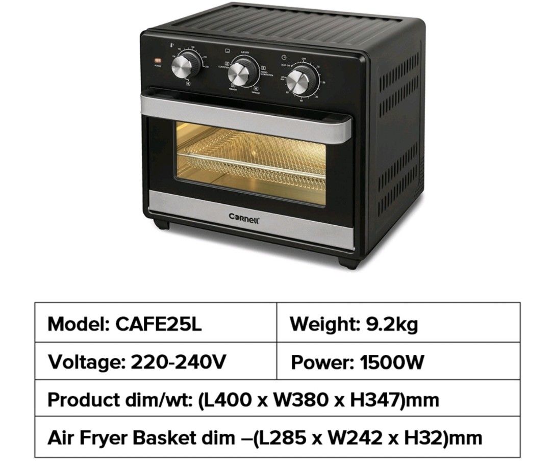 Cornell Air Fryer Oven TV Home Appliances Kitchen Appliances