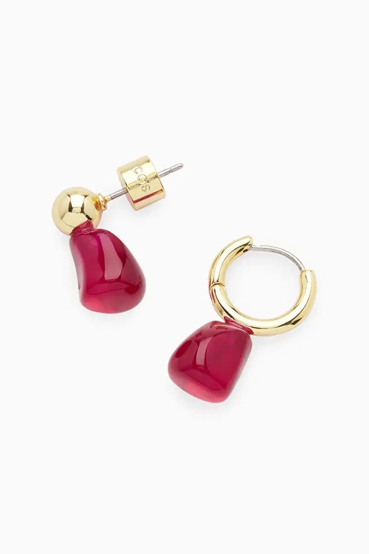 Glass earrings on sale