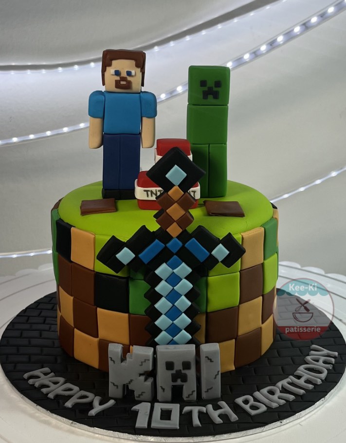 Minecraft Herobrine Creeper Spider Steve Edible Cake Topper Image ABPI – A  Birthday Place