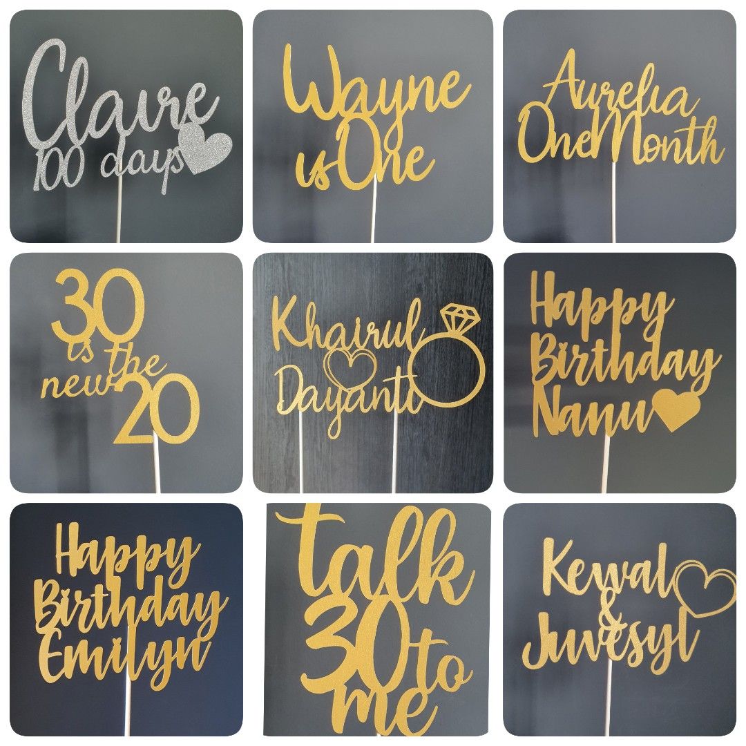 Customised Cake Topper | Cake Topper | Birthday cake | Party | Birthday ...