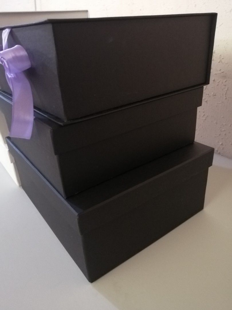 Customized box, box maker, gift box (Category: Storage Boxes & Baskets) located in General Santos City (Dadiangas). Submitted by klabs.23 (Listing ID 1246438988, Image 2). Description: Hello, We produce and make hard boxes. These boxes are 100% hand-made, not corrugated or pastry boxes, and especially *NOT Painted*. We use special paper on all our materials. We don't have a price list because the price of each box will depend on its size and colo