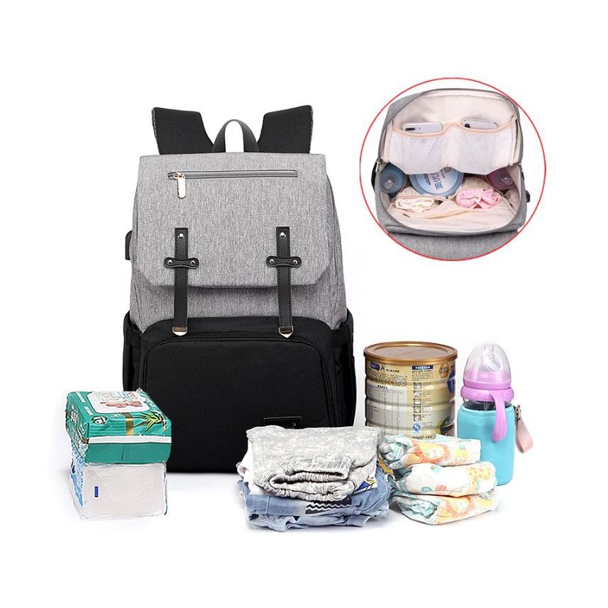 Diaper bag backpack with bottle warmer online