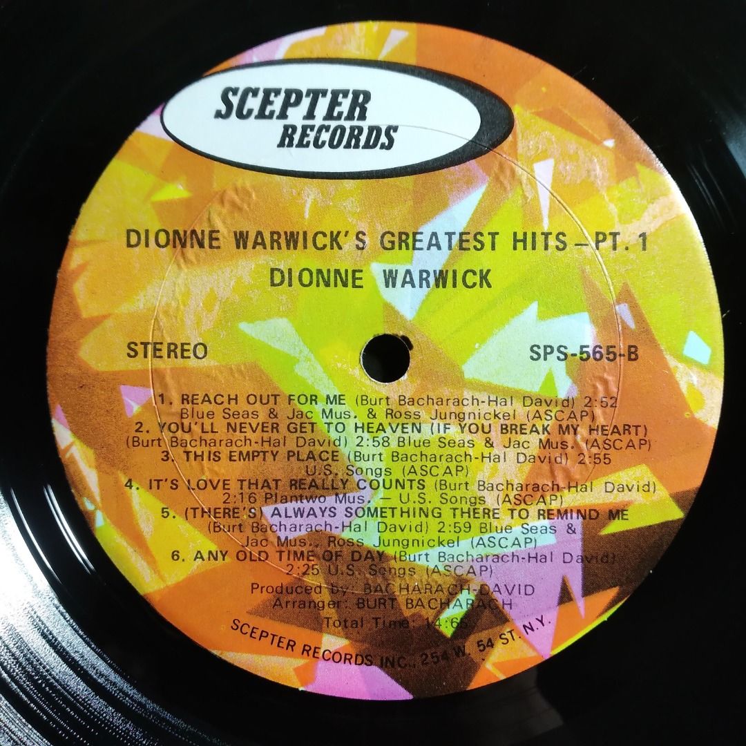 Dionne Warwick Golden Hits Part One U.S. SPS 565 [Pop LP/Plaka
