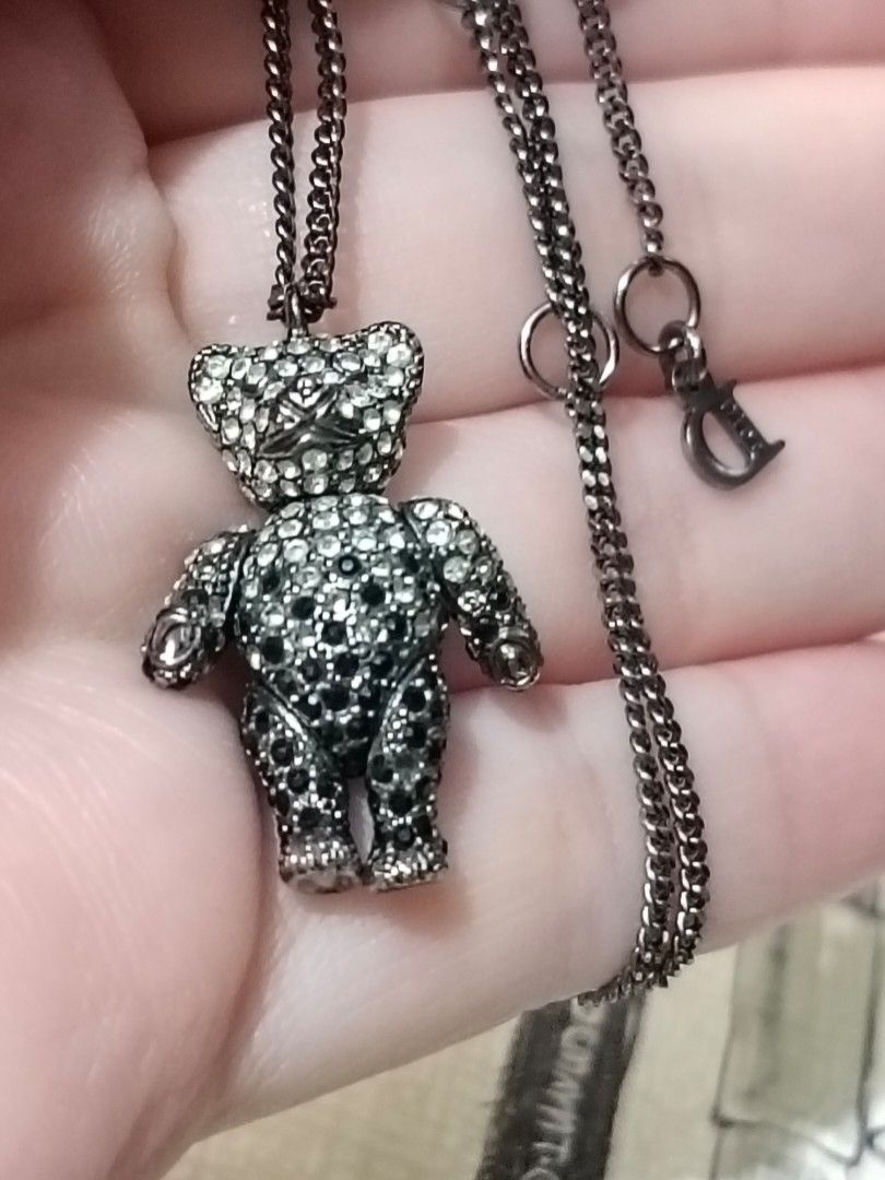Dior teddy on sale bear necklace