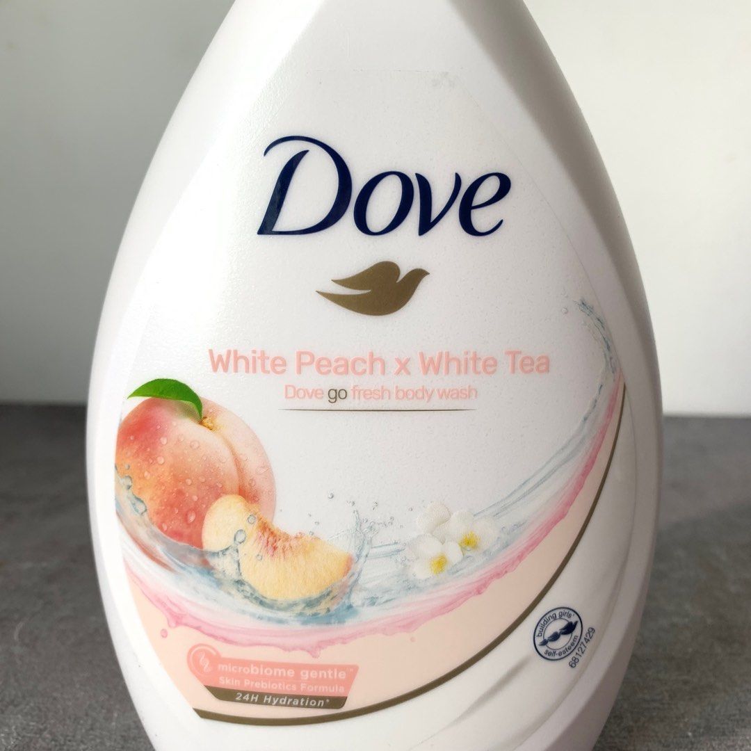 Dove shower cream 1L white peach & white tea body wash sabun badan body