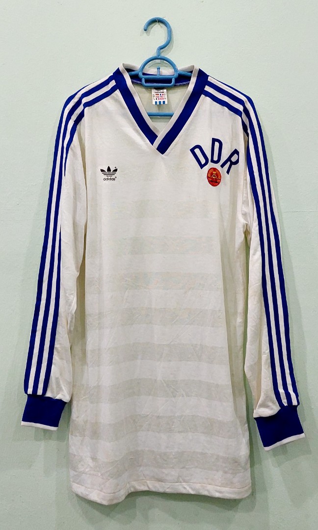 East Germany DDR Adidas home vintage football jersey, Hobbies & Toys ...
