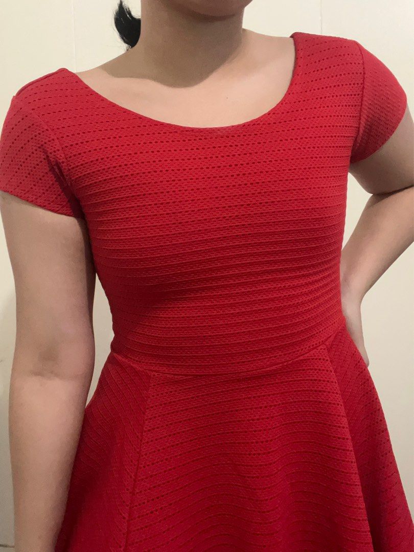 Empire waist discount red dress