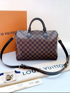 SOLD Preloved VGC LV Damier Siena MM, db, strap and ori rec Sept 2015, exclude ongkir.