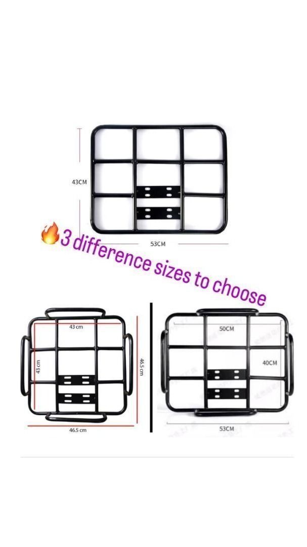 Food Delivery Thermal Bag Rack! 3 Sizes to choose from! Fits on bicycle ...