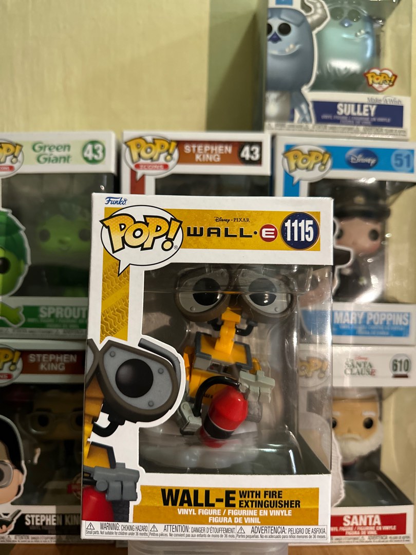 Funko Pop! WallE with Fire Extinguisher Disney, Hobbies & Toys, Toys & Games on Carousell