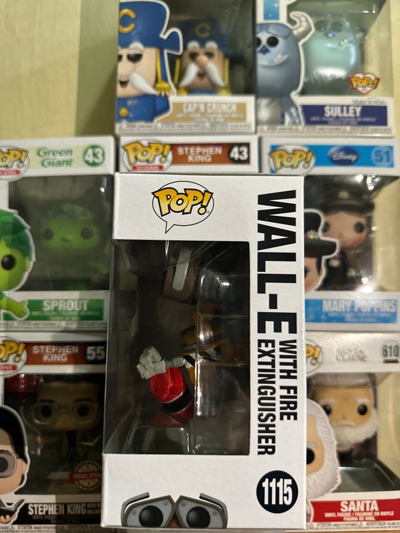 Funko Pop! WallE with Fire Extinguisher Disney, Hobbies & Toys, Toys & Games on Carousell