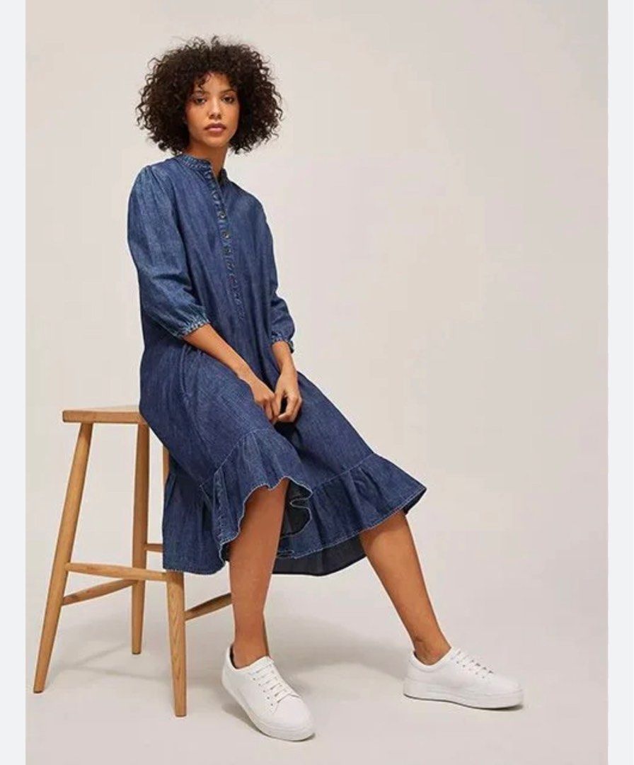 white christmas dresses Rhythm Gia Denim Dress - BLUE WASH