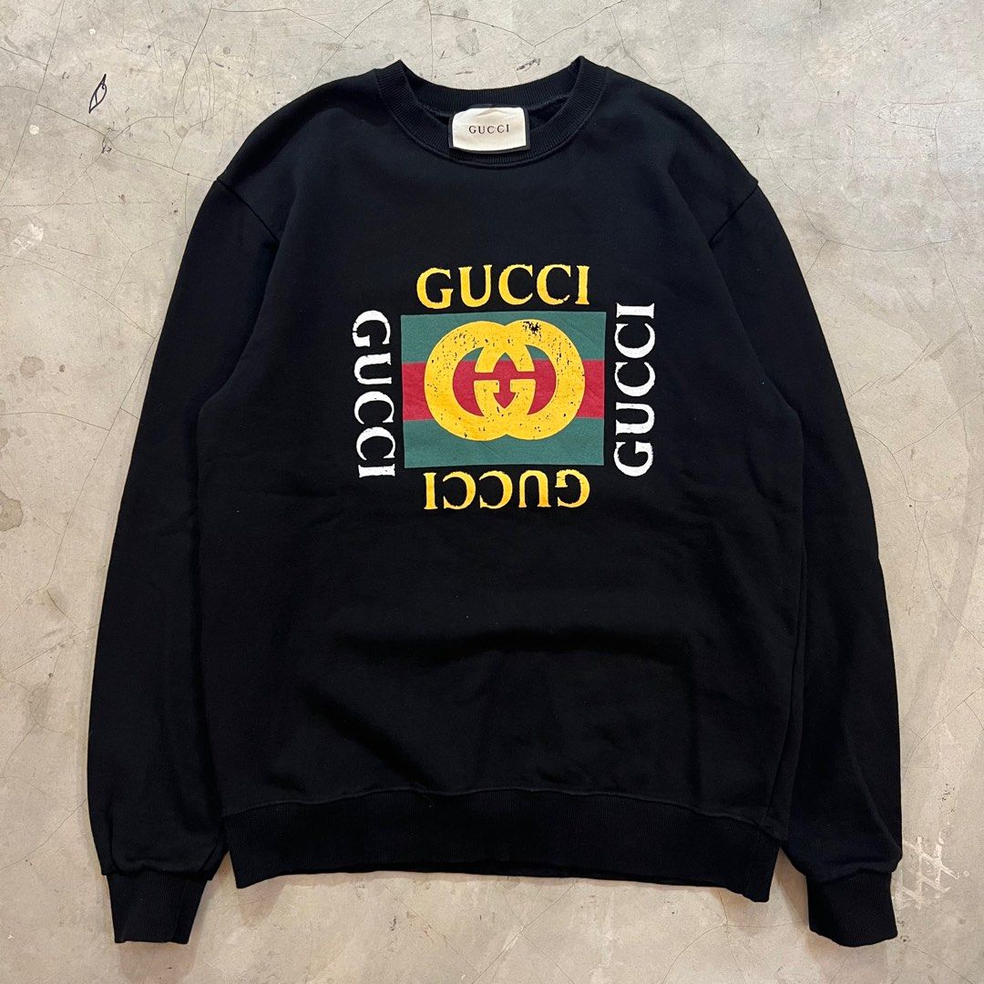 Black on sale gucci crewneck
