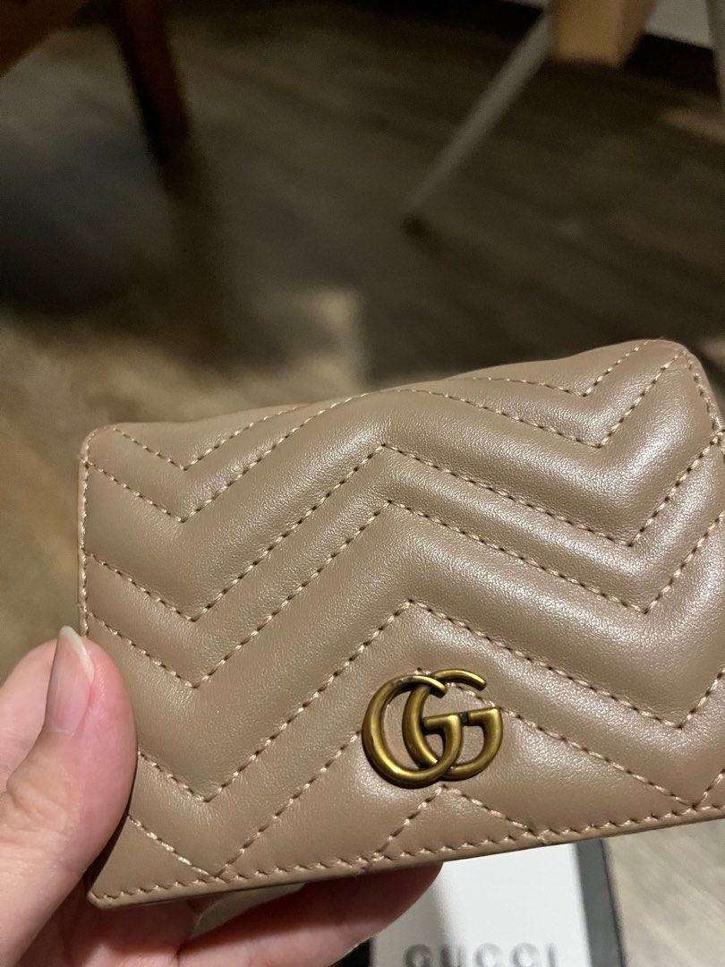 Gg marmont card case dusty pink sale