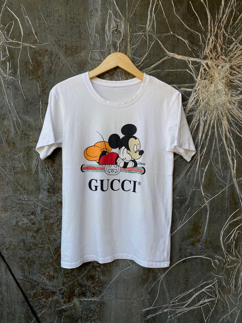 GUCCI x DISNEY MICKEY MOUSE, Fesyen Pria, Pakaian , Atasan di Carousell