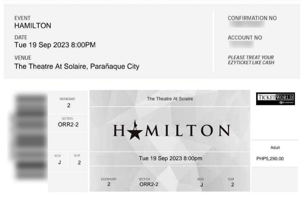 Hamilton Ticket Sep 19 Tickets Vouchers Event Tickets on