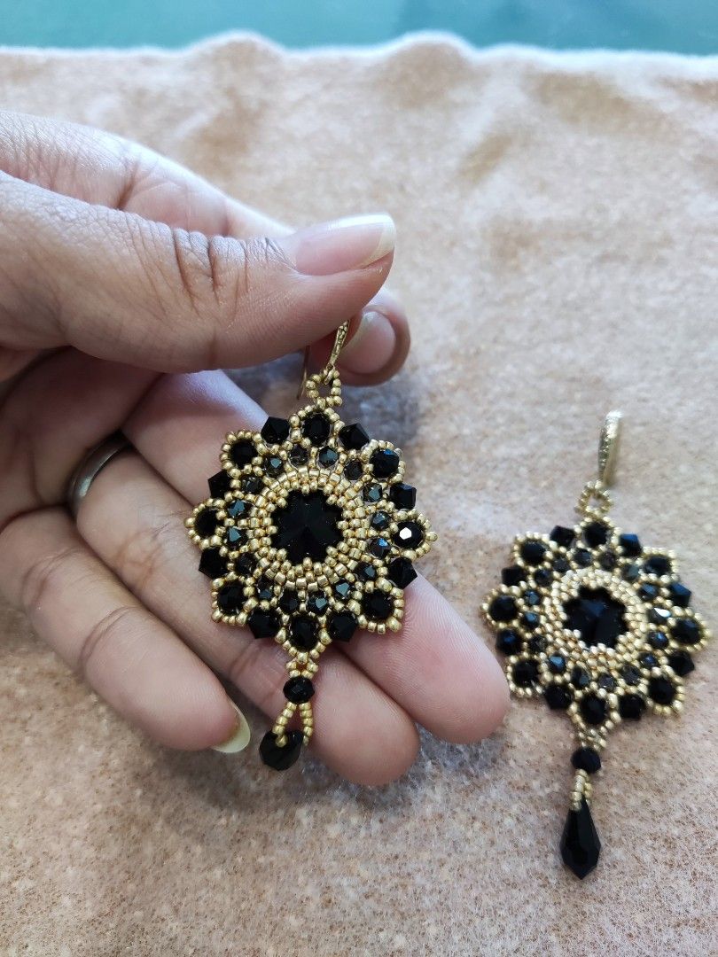 Glass bead sale earrings