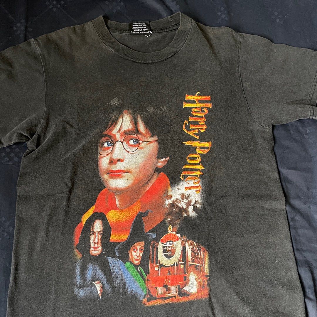 Harry Potter Deathly Hallows 90s Vintage Movie Promo Tee, Men's Fashion
