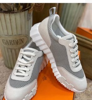 🈹🈹Hermes bouncing sneakers 39 Gris lulea/ blanc