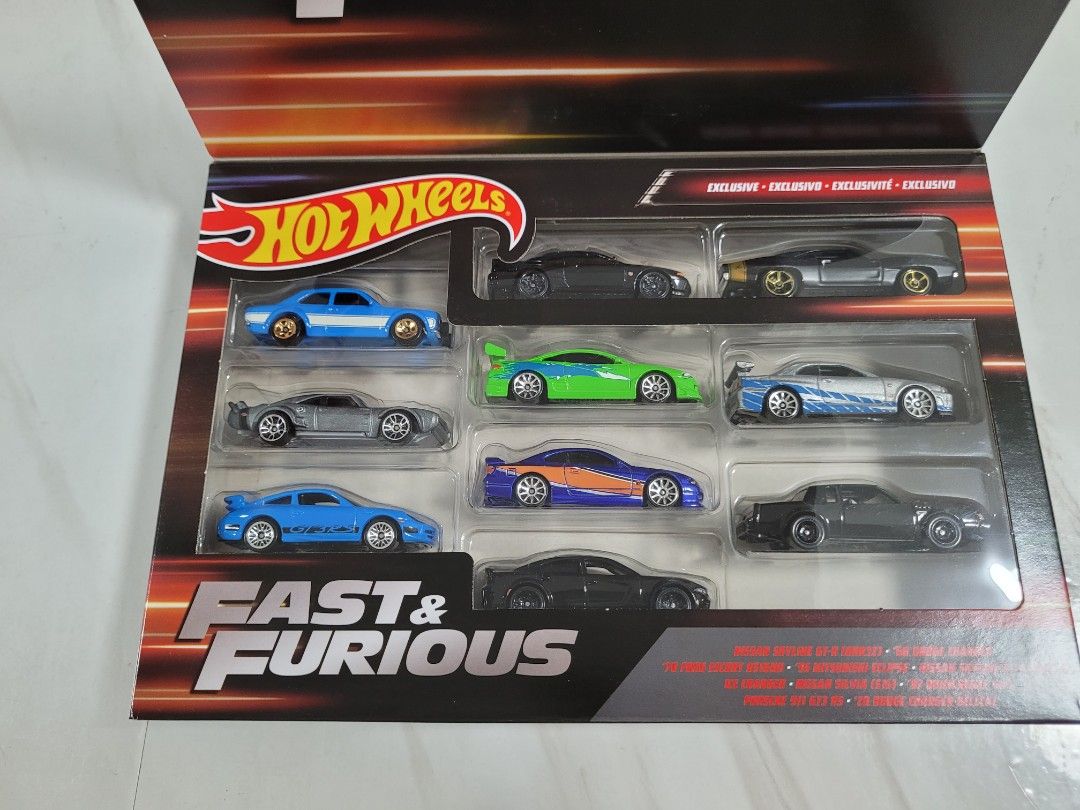 Hot Wheels Fast and Furious Box Set of 10 cars, Hobbies & Toys, Toys & Games on Carousell