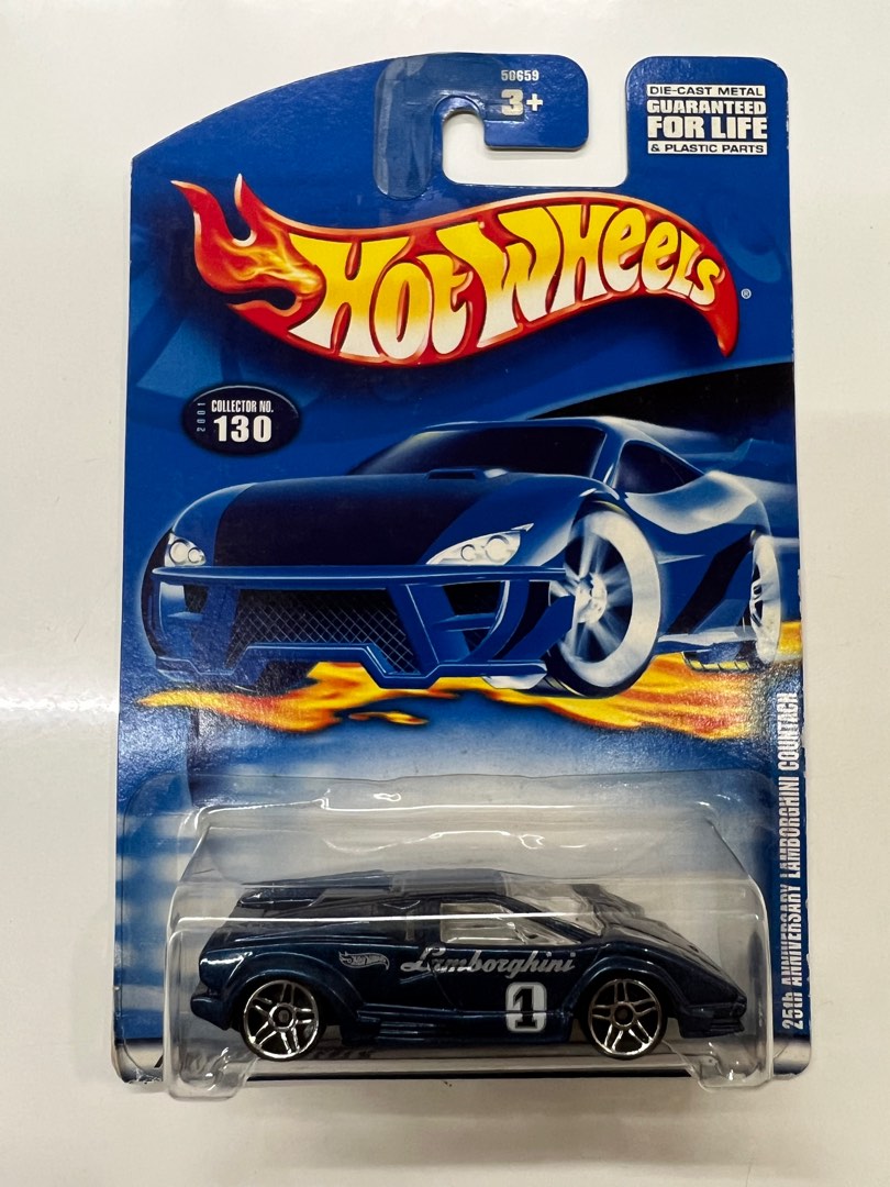 Hotwheels 2001 25th Anniversary Lamborghini Countach Blue