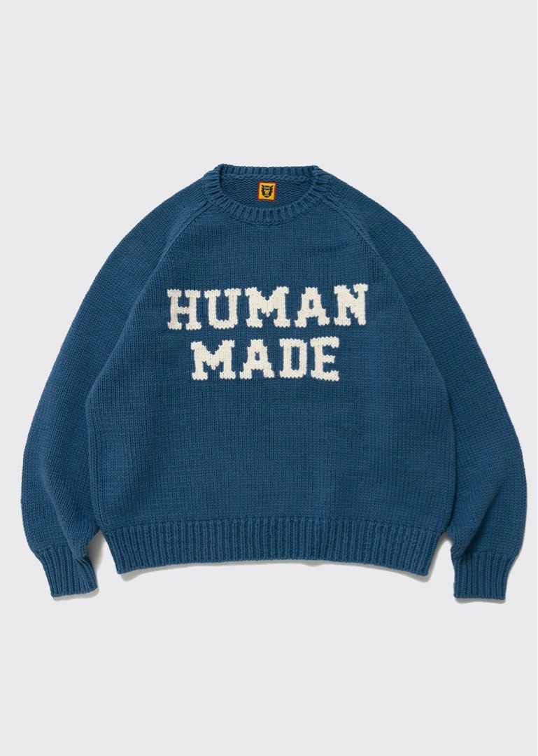 Human made rabbit raglan knit sweater (XL), 男裝, 上身及套裝, 衛衣