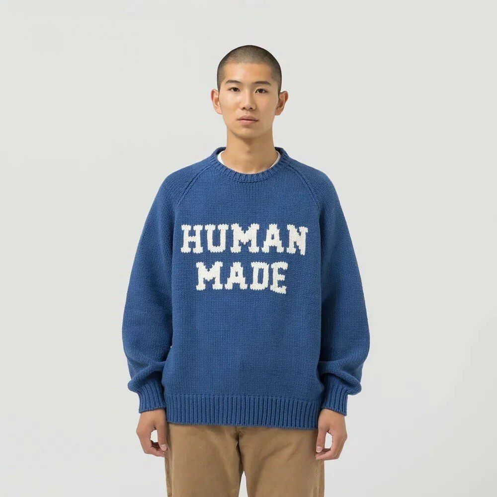 Human made rabbit raglan knit sweater (XL), 男裝, 上身及套裝, 衛衣