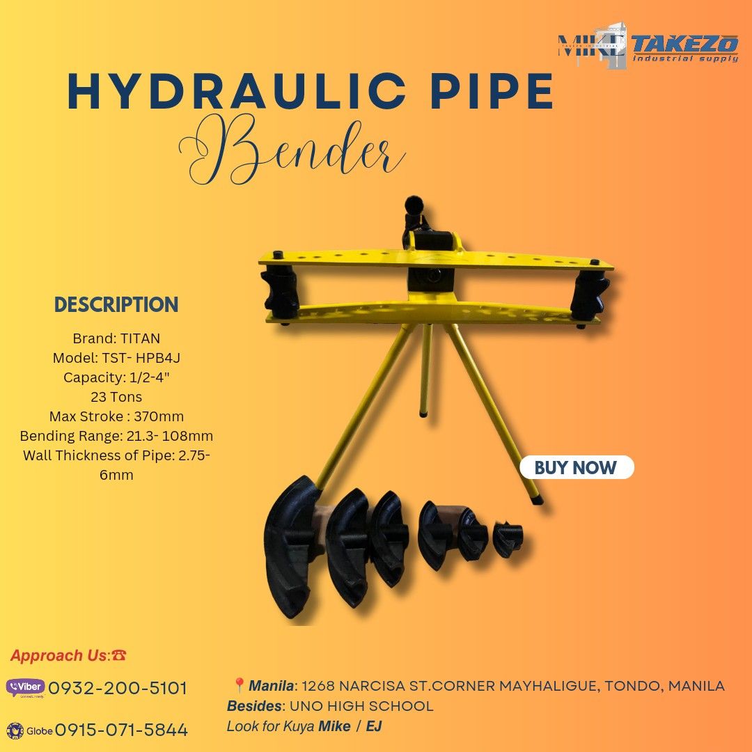 Hydraulic Pipe Bender, Commercial & Industrial, Industrial Equipment on