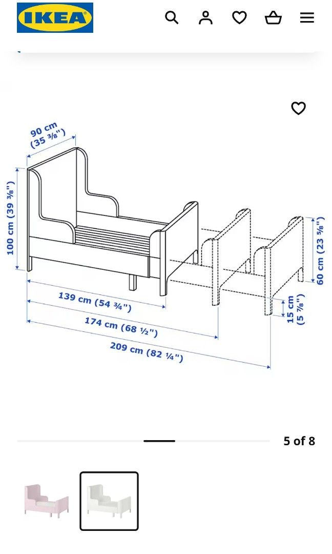 IKEA Children's bed extendable, Furniture & Home Living, Furniture, Bed