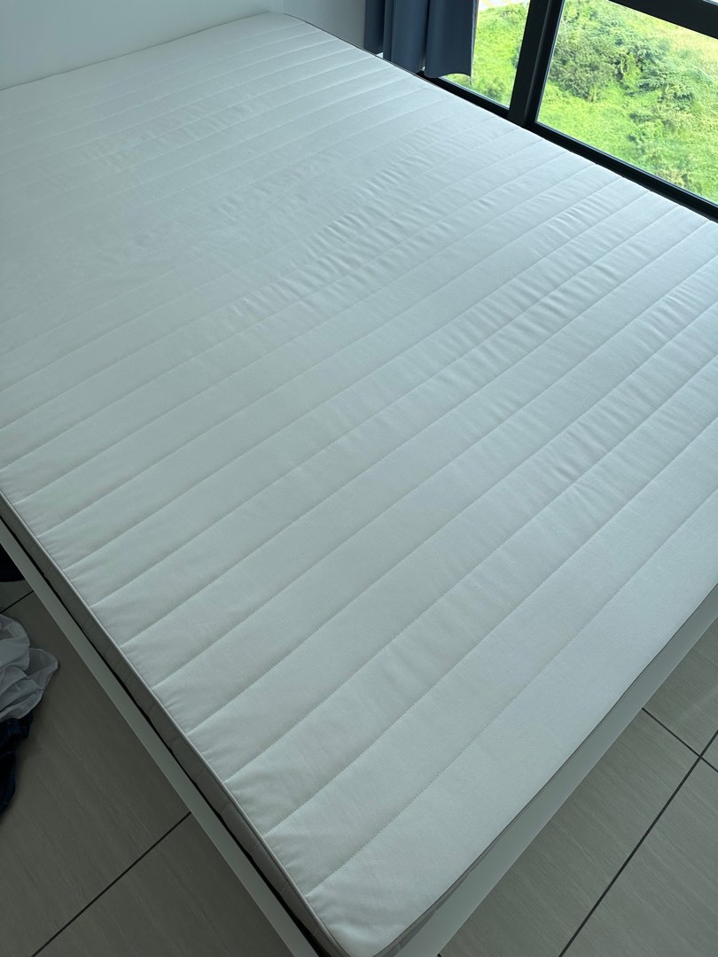 Ikea HAFSLO Sprung Mattress queen size, Furniture & Home Living