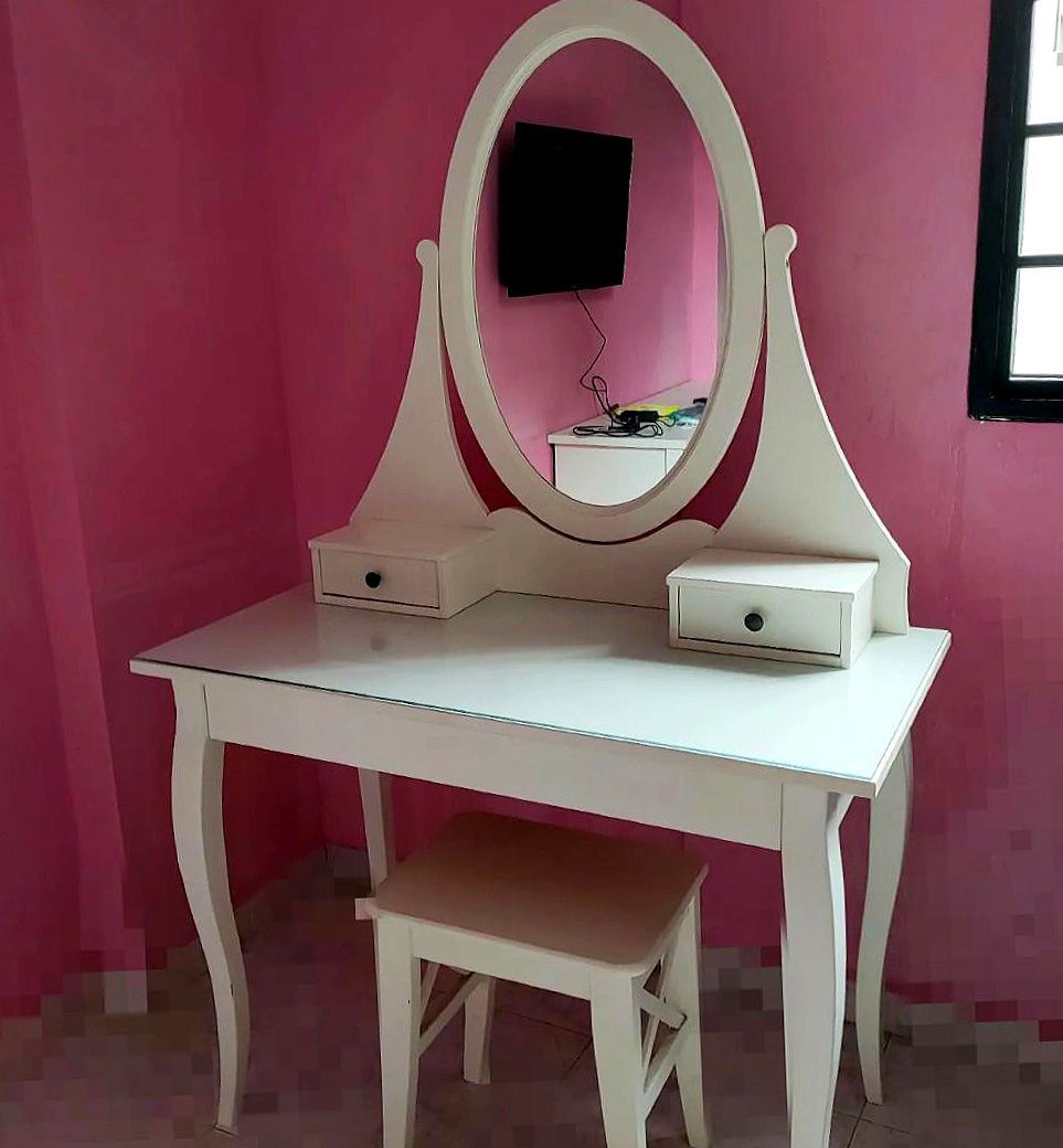Pink dressing top table ikea